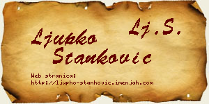 Ljupko Stanković vizit kartica